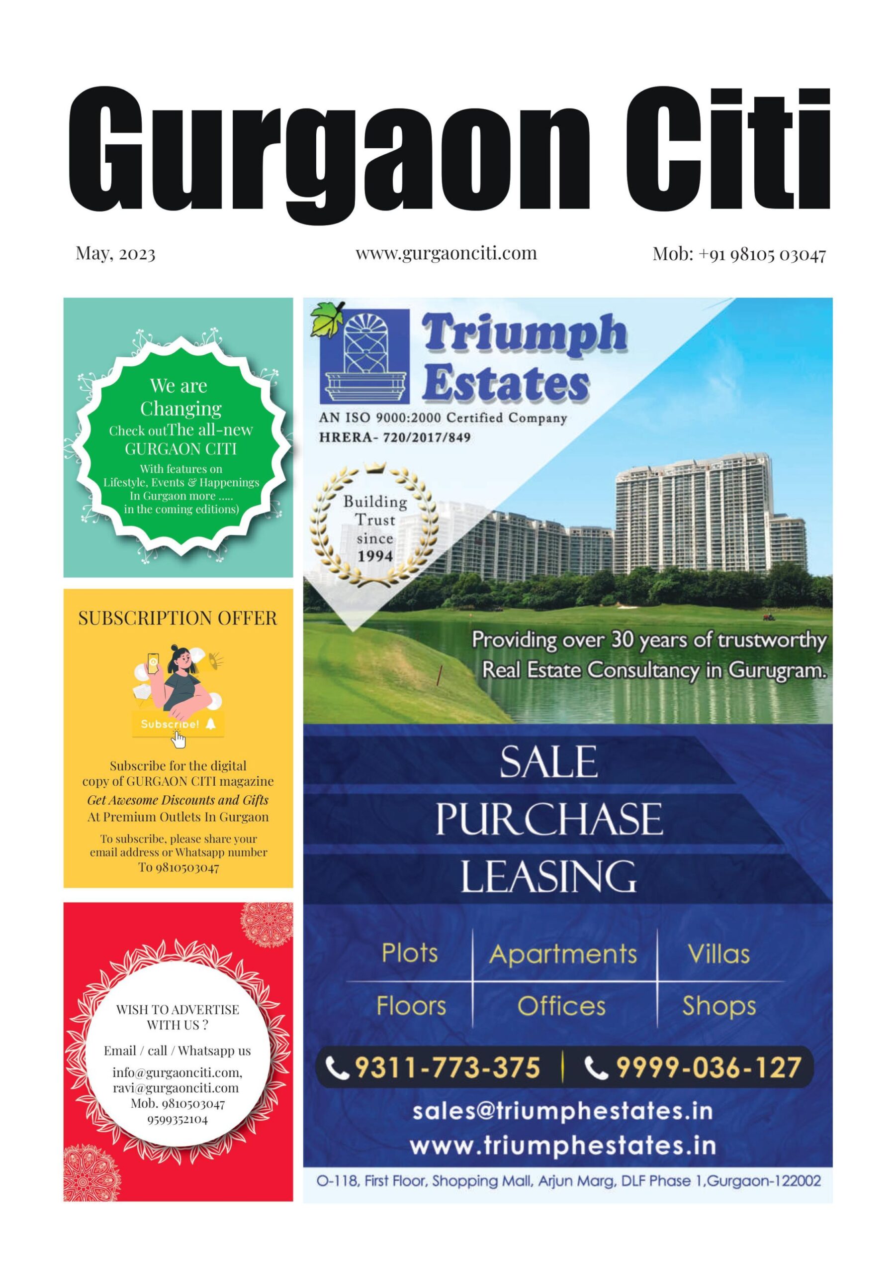 Gurgaon Citi Magazine May Edition
